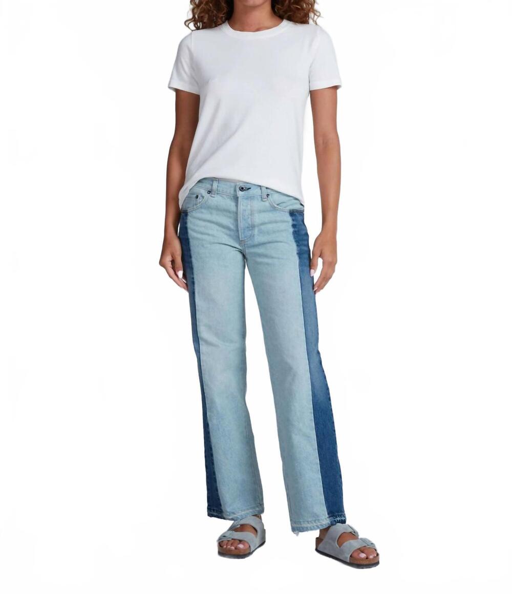 NEW ASKK NY low rise straight jeans in two tone
